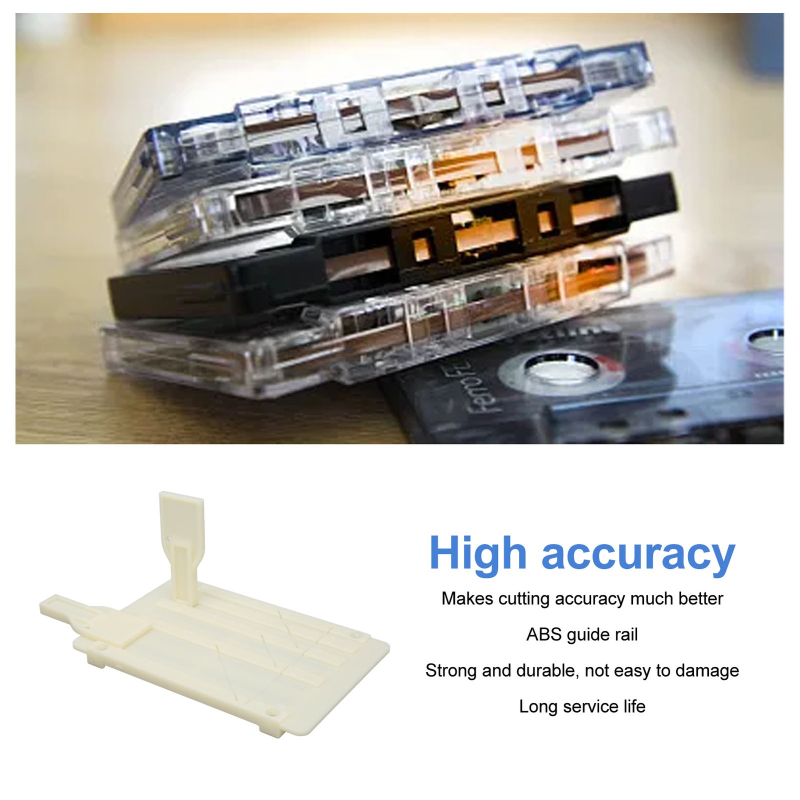 ｀1/4 10in Tape Splicing Set Perfect Fit Opening Cassette Tape Splicing Set Fo