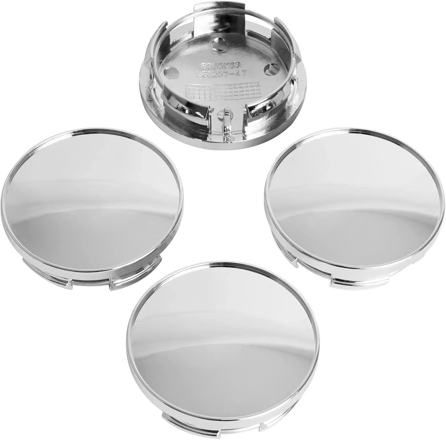 2.5Inch 63MM Wheel Center Caps for Dodge RAM Outer 63MM , Inner 56MM Chrome