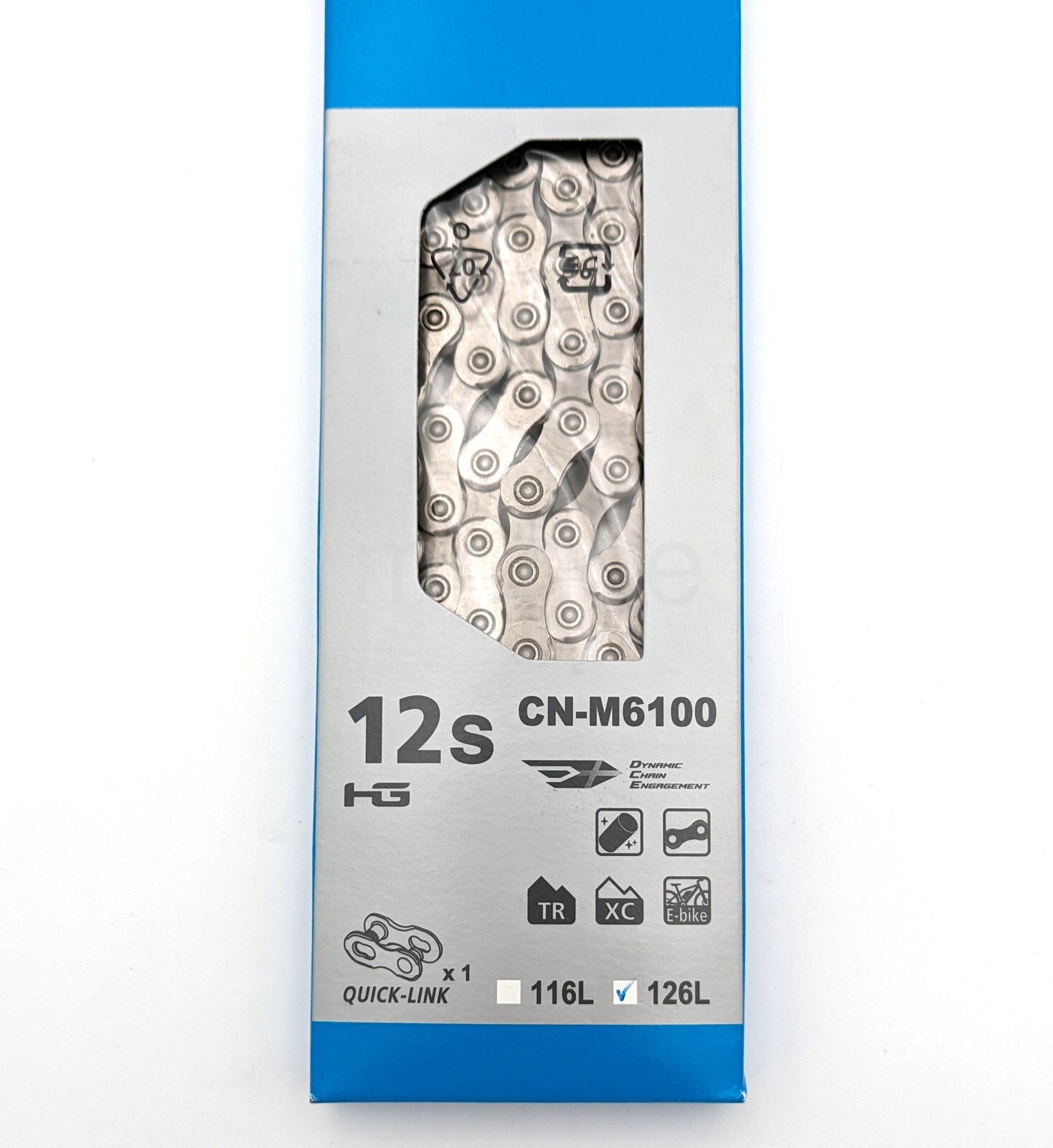 Shimano DEORE CN-M6100 MTB Bike Chain, HG 12-Speed W/Quick link 126 Link