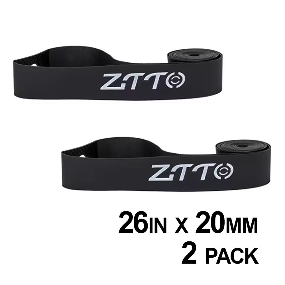 Black Bicycle Wheel Rim Strips – 26 inch x 20mm -2 pack- Alternative to Rim Tape