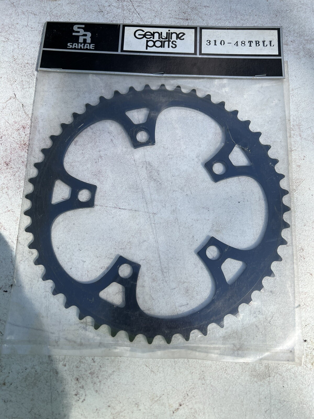 Vintage SR Sakae Chainring 48 Tooth 110 BCD NOS Black Alloy 48t 310-48TBLL NEW