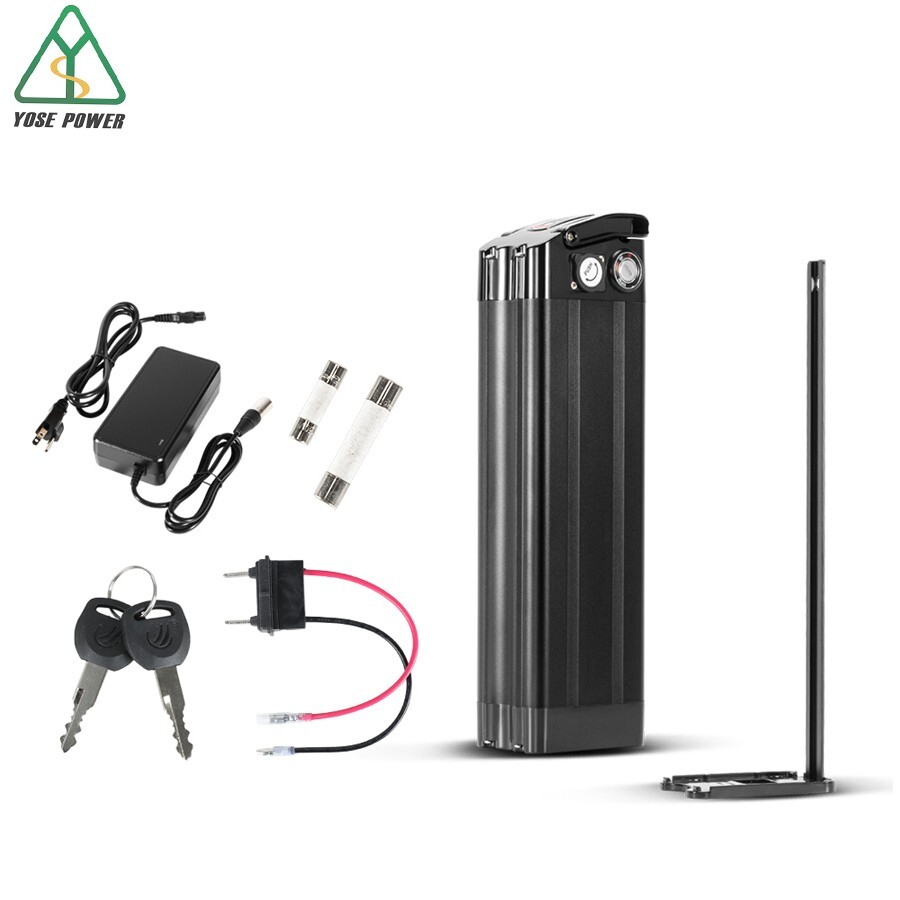 48V 13Ah Black SilverFish Ebike Battery with USB Electric Bike Lithium Battery
