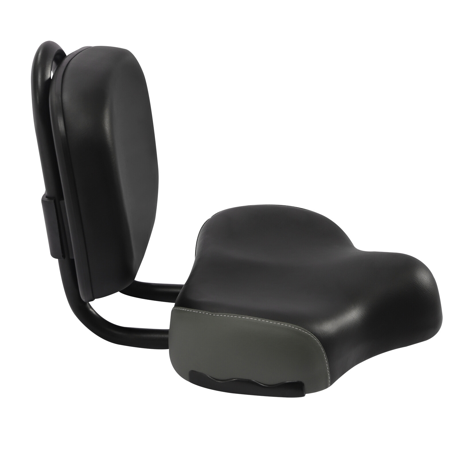 Bike Saddle Seat w/ Backrest Bicycle Extra Wide Comfort PU Soft Pad 11.5″x9.5″