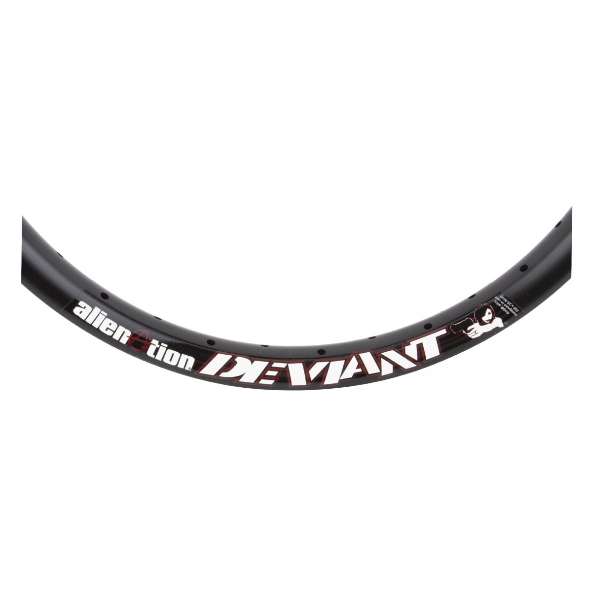 Alienation Deviant Rim 18in 36H Tube Only Brakeless Aluminum Gloss Black