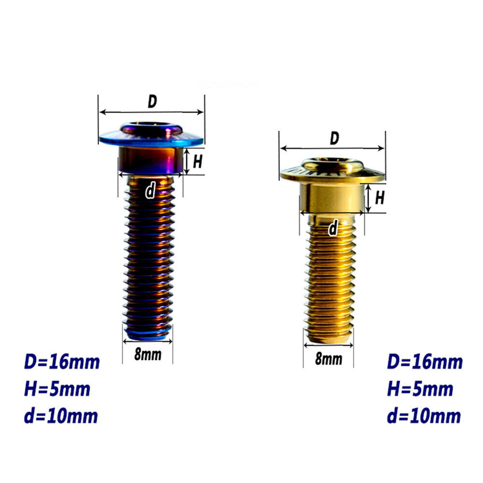 1 Pcs Titanium Ti Bolts Screws Torx Head for Motorcycle Disc Brake M8x20 25 30mm