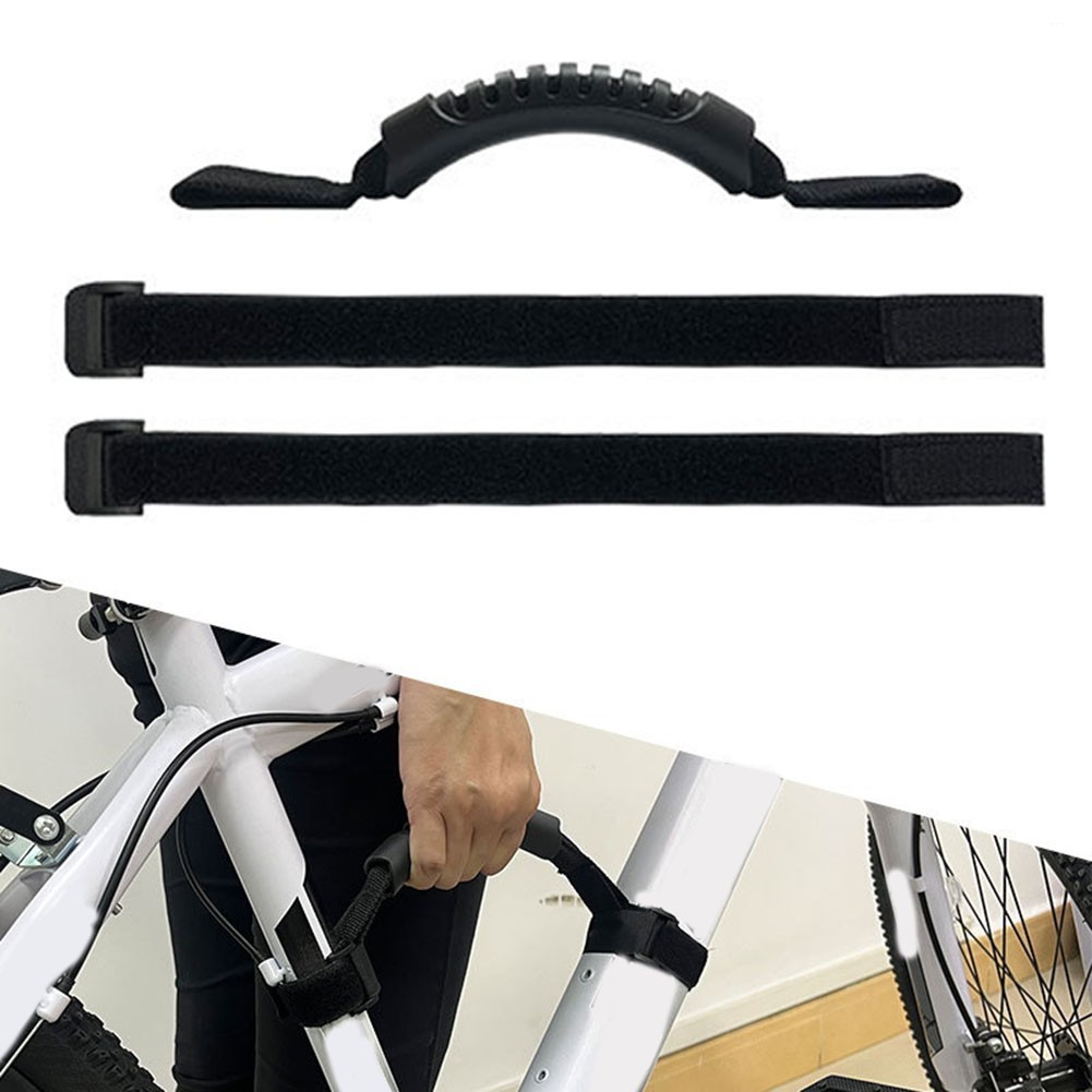 Flexible Bicycle Carry Handle for Quick and Secure Attachment to Any Frame