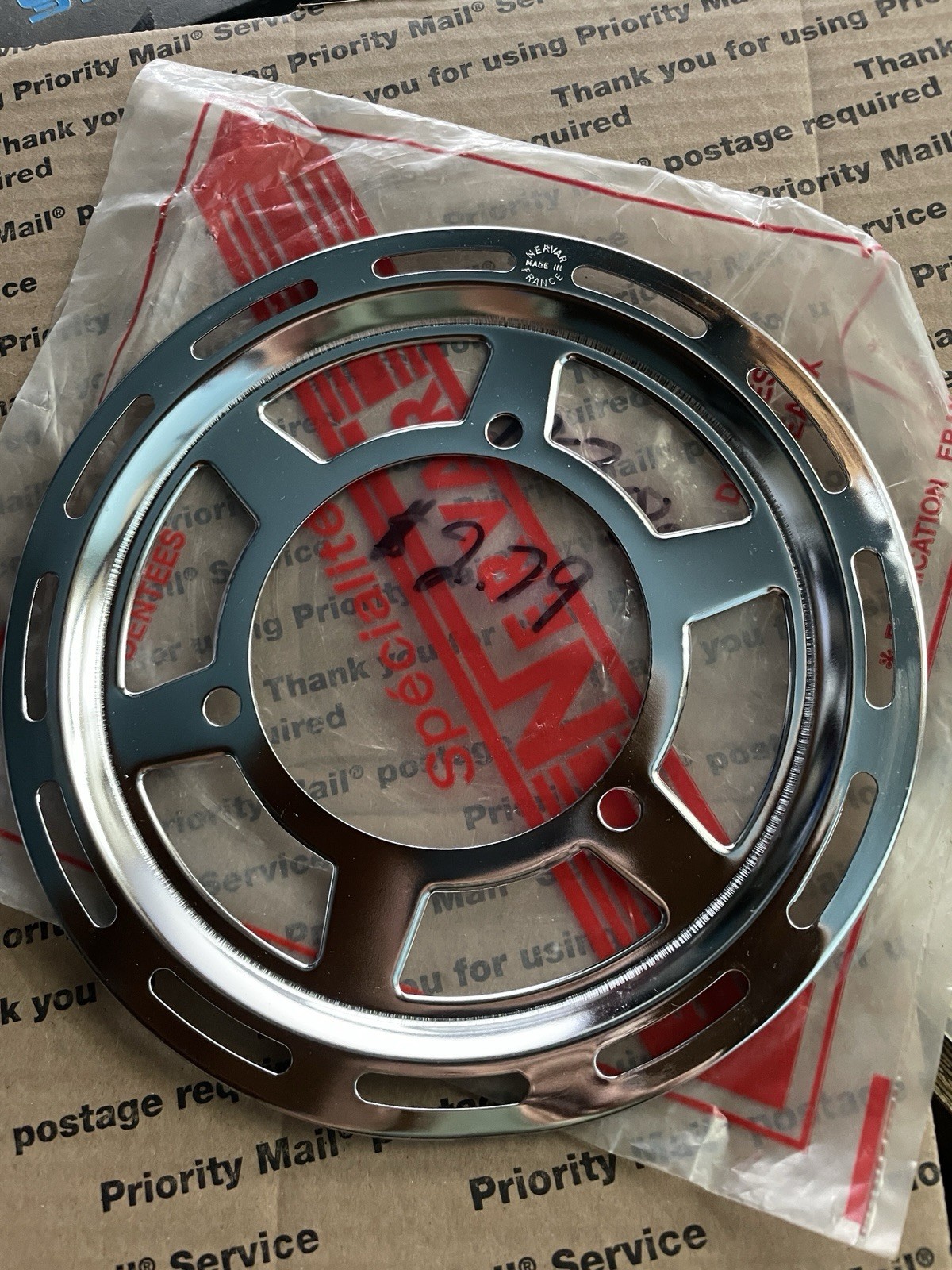 NOS Chrome Nervar Chain Ring Protector Guard Road Bike Tour-France steel