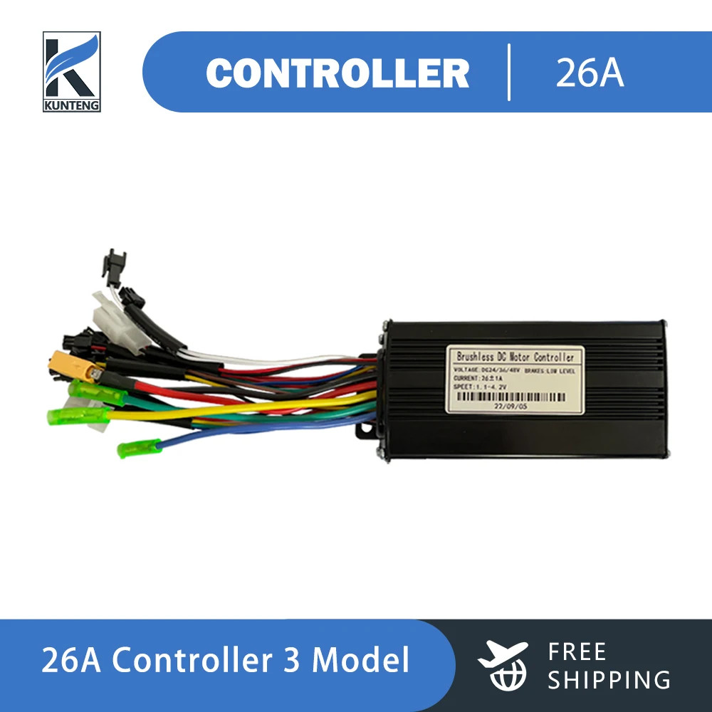 Electric Bike 36V/48V 3 Model Sinewave Controller 17A 26A 30A Display SM/WP Plug
