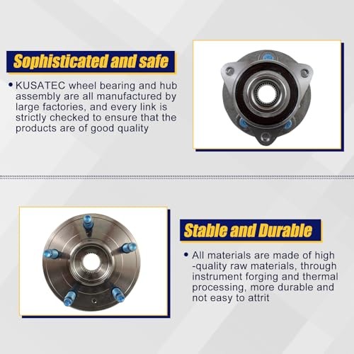 513315 Front 2pcs Wheel Bearing and Hub Assembly Compatible with Chevrolet