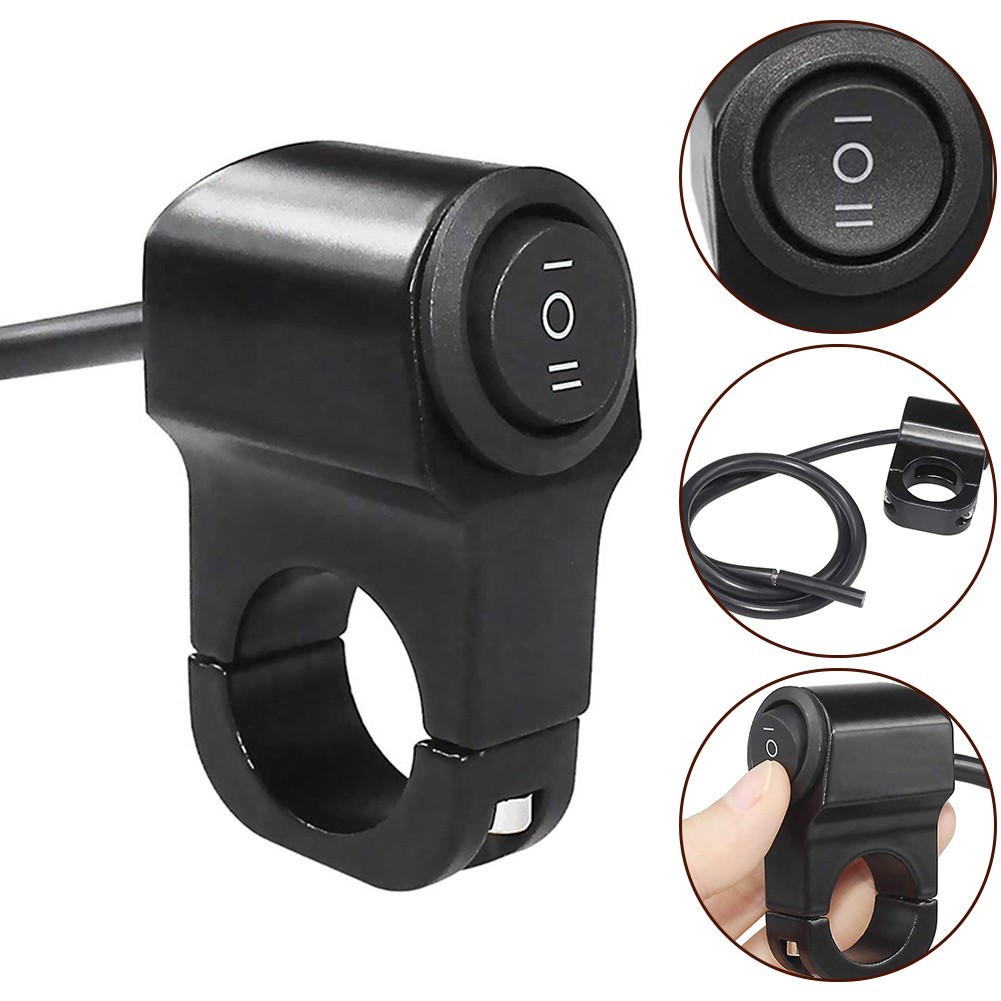 12V Motorcycle Light Switch for Handlebar 22cm Suitable for Various Bikes