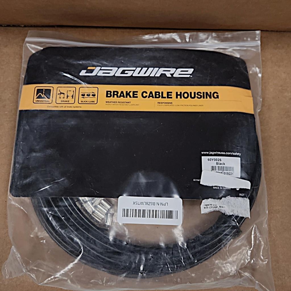 Jagwire 5mm Sport Brake Housing w/ Slick-Lube Liner 10M Roll Black OPEN PACKAGE
