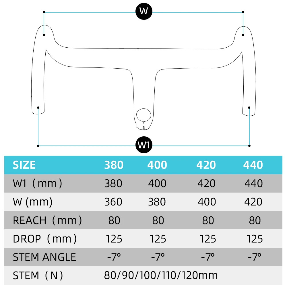 LEXON T1000 Carbon Integrated Road Bike Handlebar 28.6mm Ultralight Racing 365g