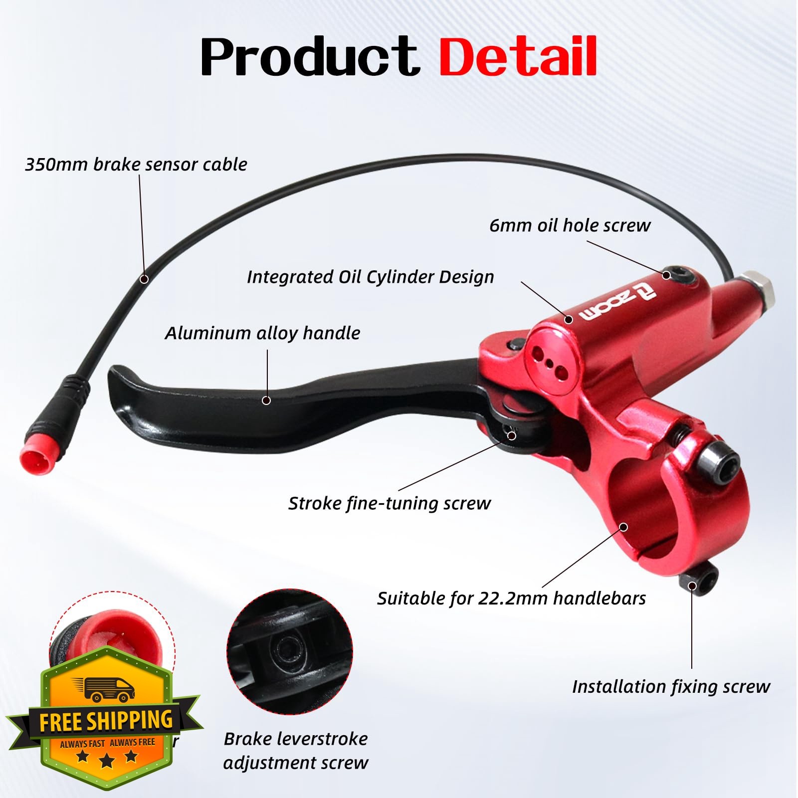 Liuceny HB876E Red Hydraulic Disc Brakes