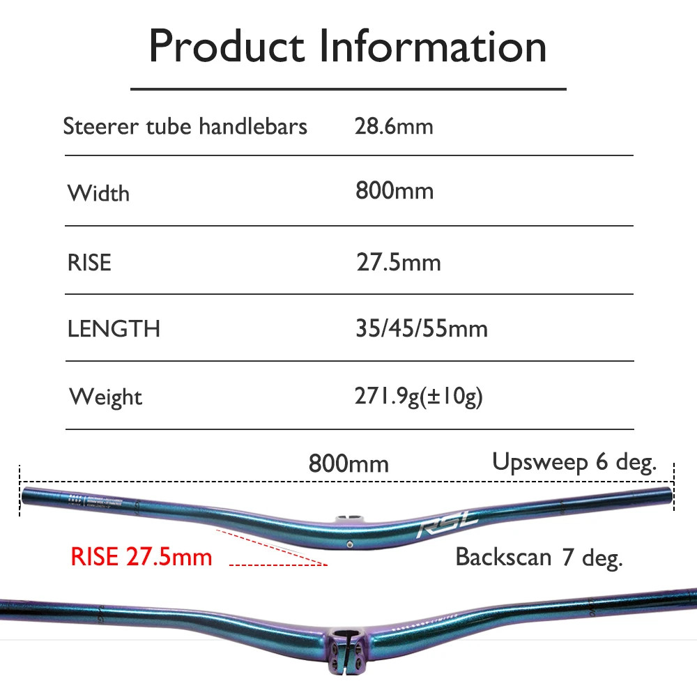 Mountain Bike Carbon Fiber Integrated Handlebars 35/45/55mm Length Riser Bar