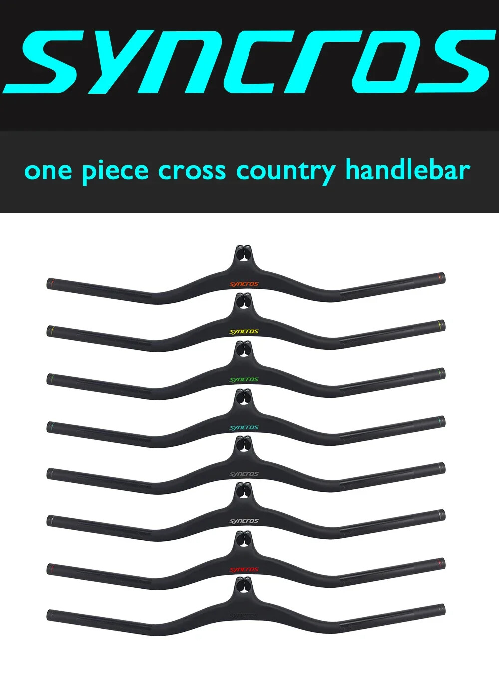 Carbon Fiber MTB Bicycle Integrated Handlebar with Stem -8/-17/-25 Degree 740mm