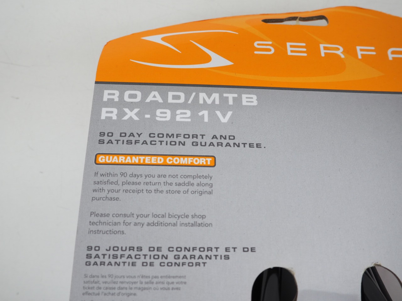 New! Serfas Rx 171 x 265mm Padded Microfiber Bicycle Saddle RX-921V Black/Grey
