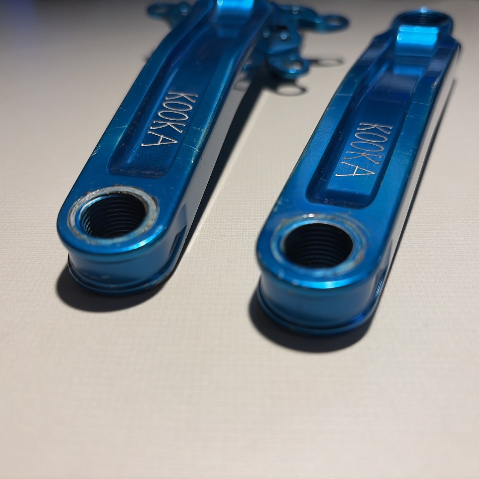 Turquoise Blue Kooka Crankset 175mm