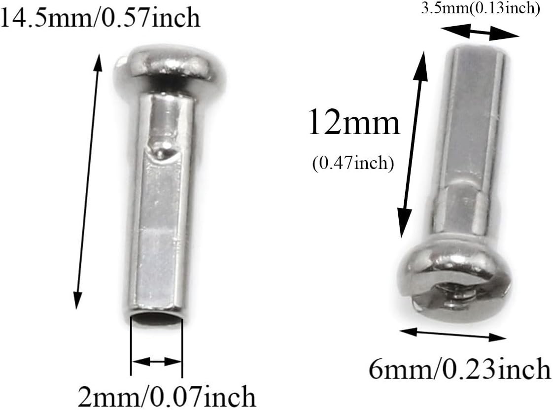 Stainless Steel Spokes 260mm/10.2 Inch Bicycle Spoke 14G MTB Bike Spokes Moun…