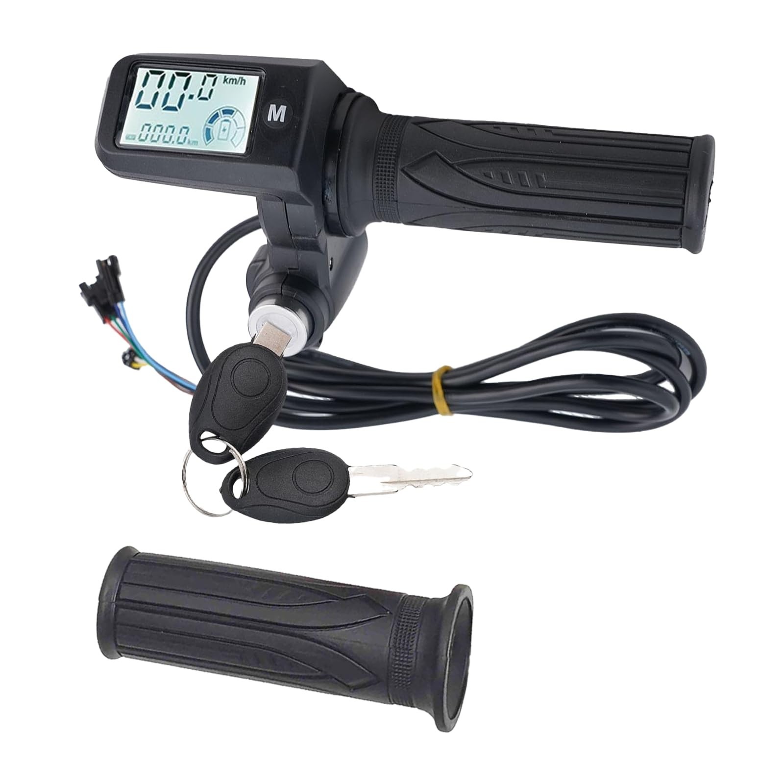 Universal 8 Pin Twist Throttle for E-Bike & Scooter, 36V/48V/60V, LCD Display, K