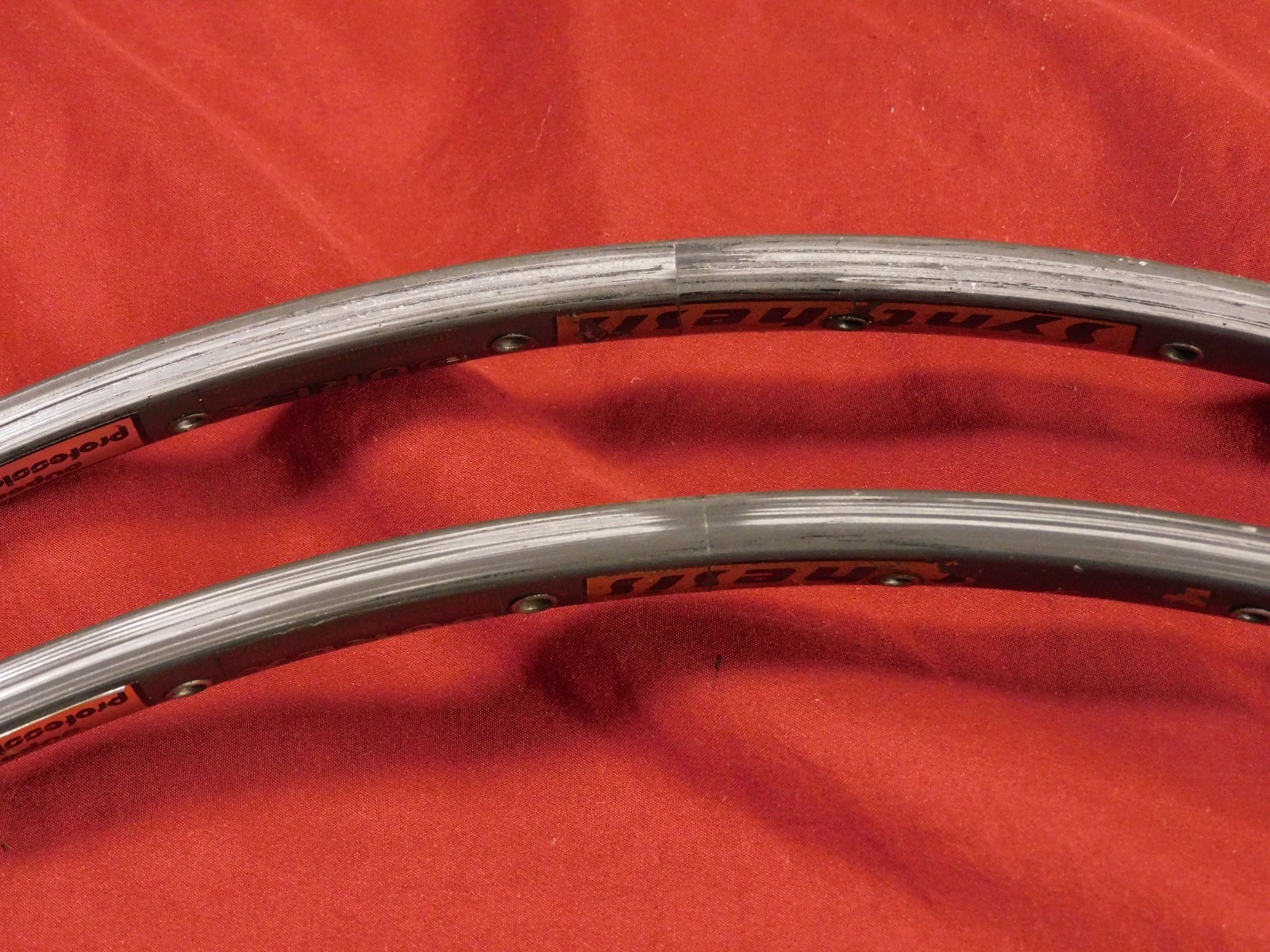 2 Vintage Ambrosio Synthesis Durex Super Professional Tubular Rims 36H @ 435 gr