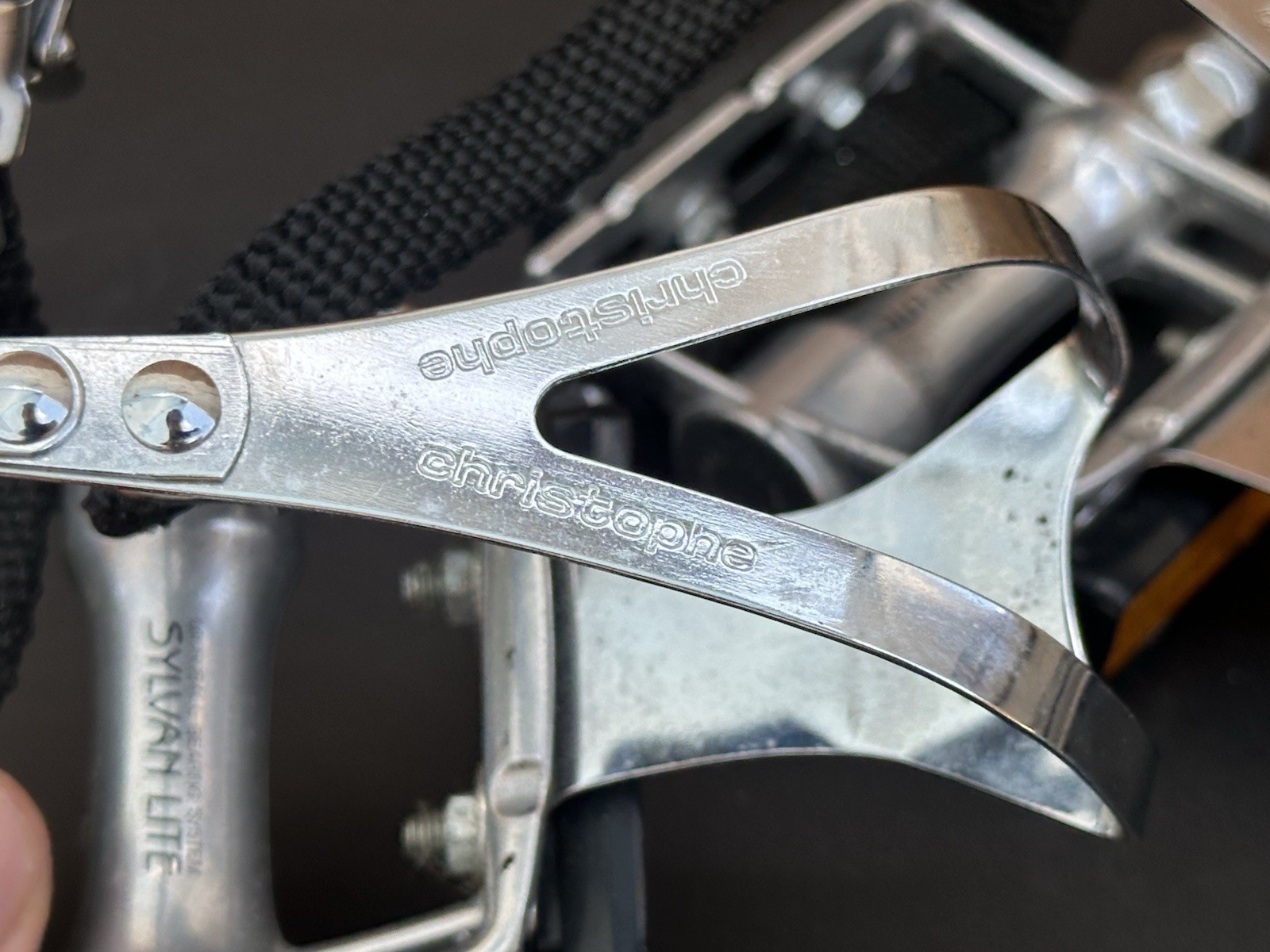 Vintage MKS Silvan Lite Road Pedals Christophe Toe Clips Silver 1990s Japan VGC!