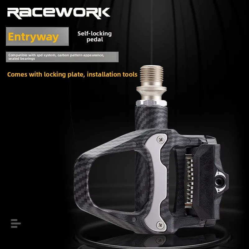 Road Bike Carbon Self-locking Pedal Non-Slip Bicycle Clipless Pedals for SPD
