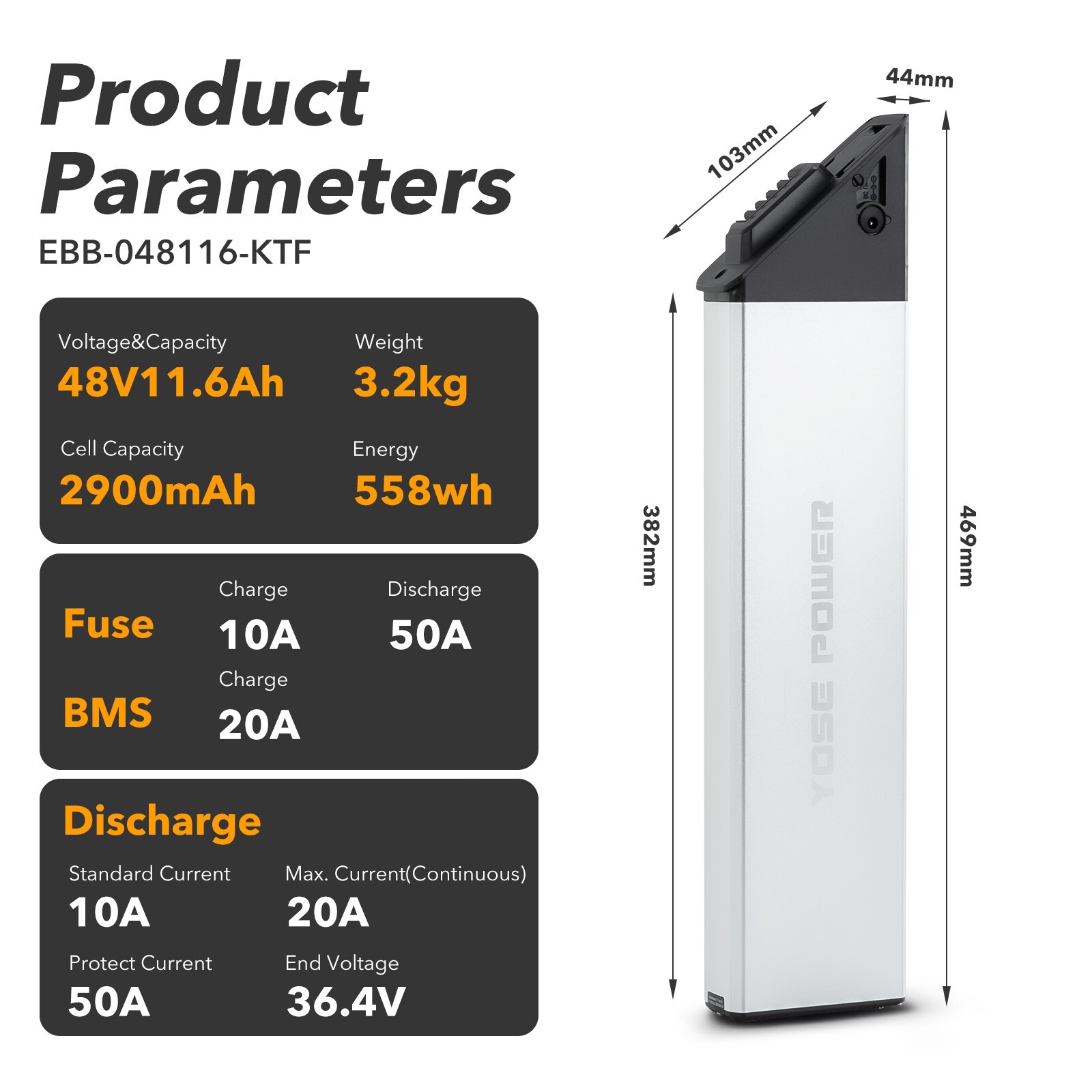 48V11.6Ah Lectric Ebikes Battery Lectric XP,XP Lite,Lectric XP Step-Thru Battery