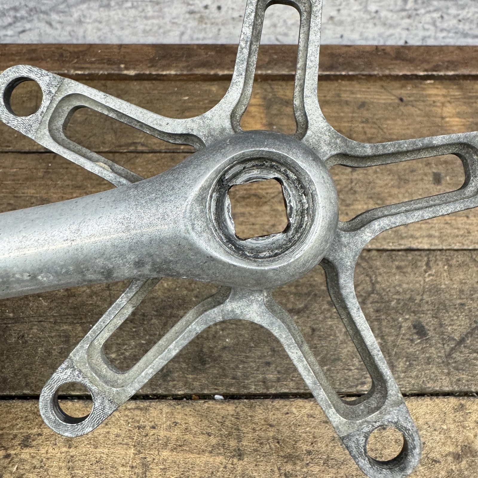 Vintage Topline Crankset 175 177 Crank 130 BCD Square Taper Road Bike Alloy Arms