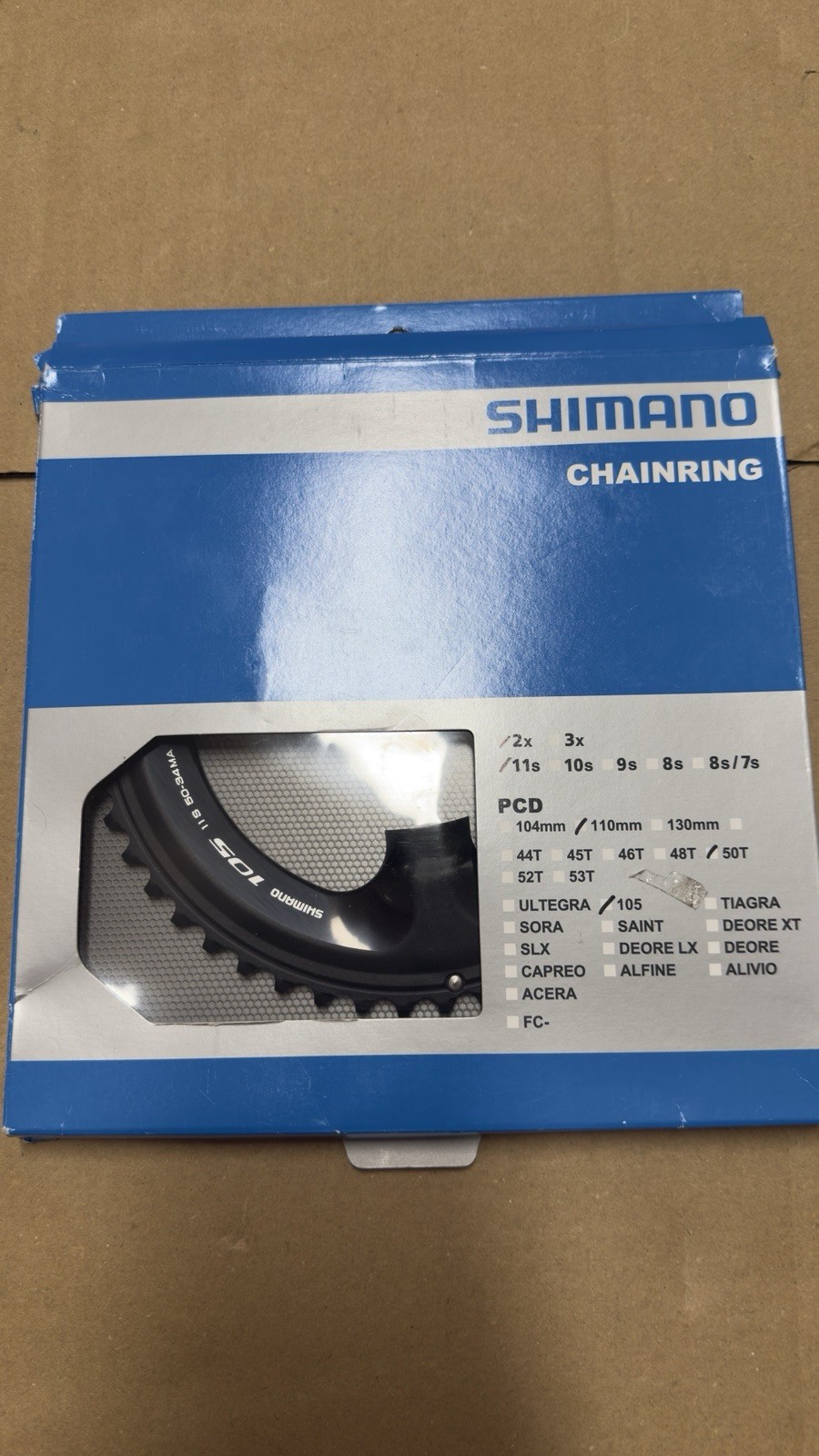 Shimano 105 FC-5800 50T Chainring 110 BCD 4-Arm 11-Speed 50 Tooth 11s