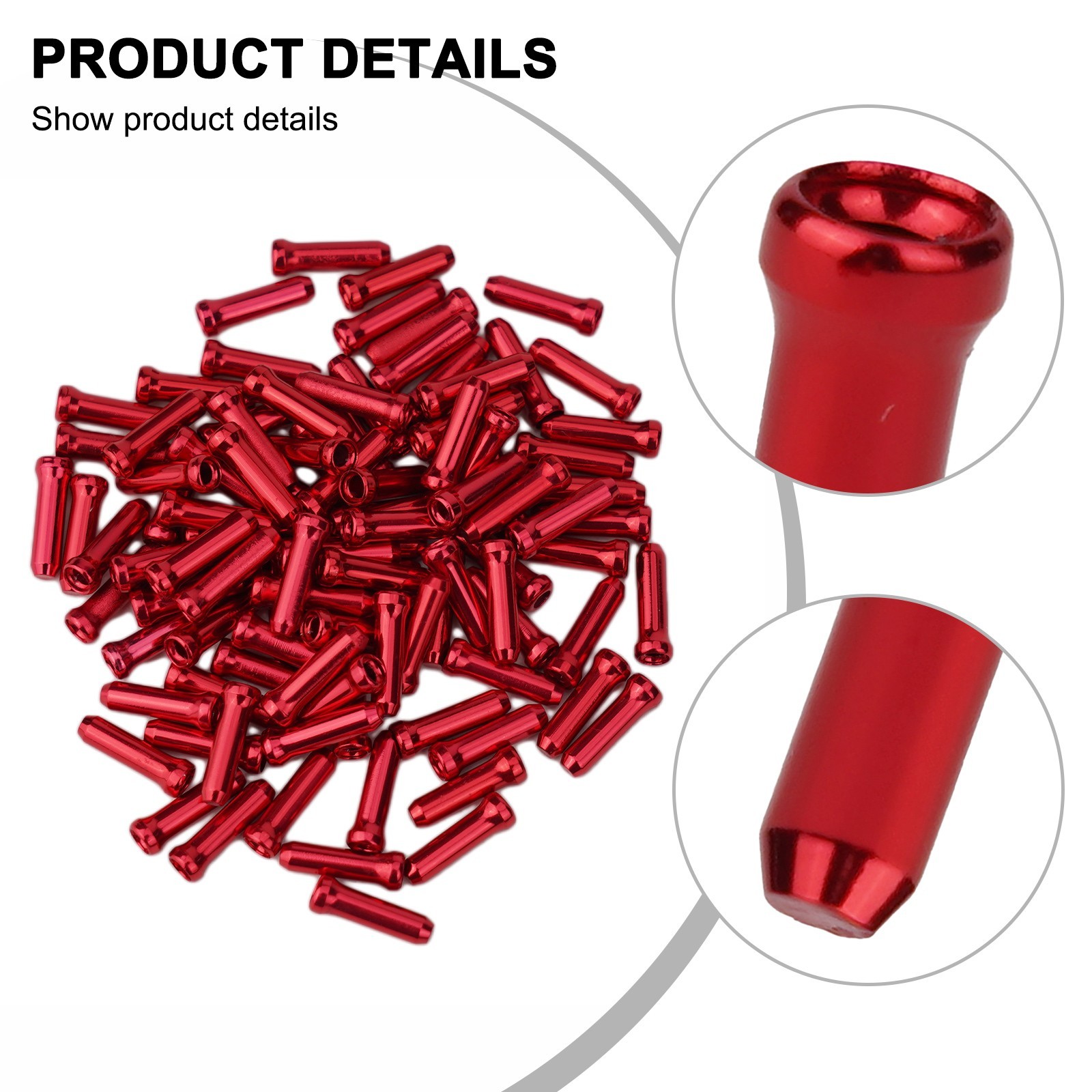 Accessories Cable End cap Ferrules 1.1cm*0.3cm Aluminum Bicycle Cycling