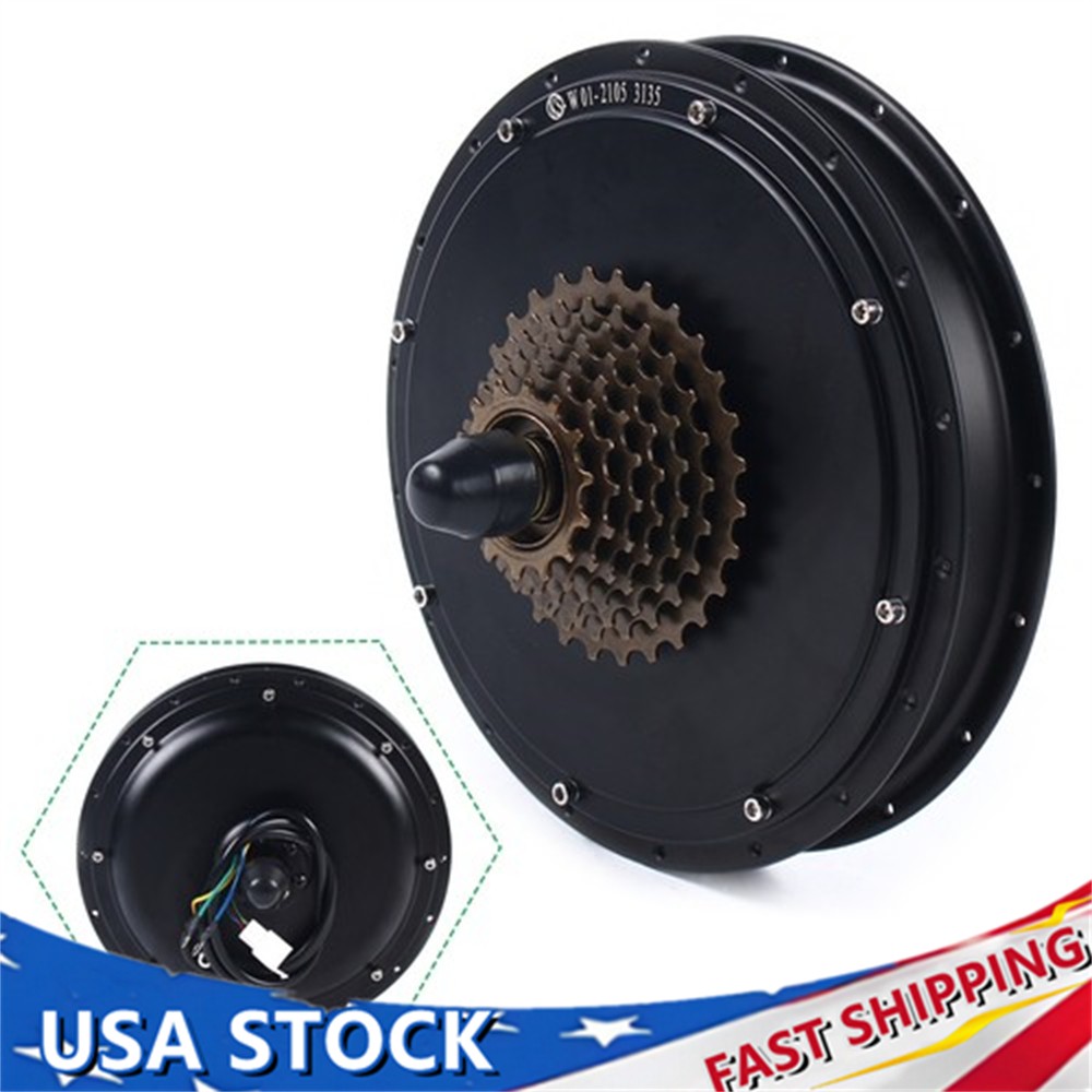 500RPM 48V 1500W Rear Hub Motor Fat Wheel Thread Brushless Gearless Hub Motor