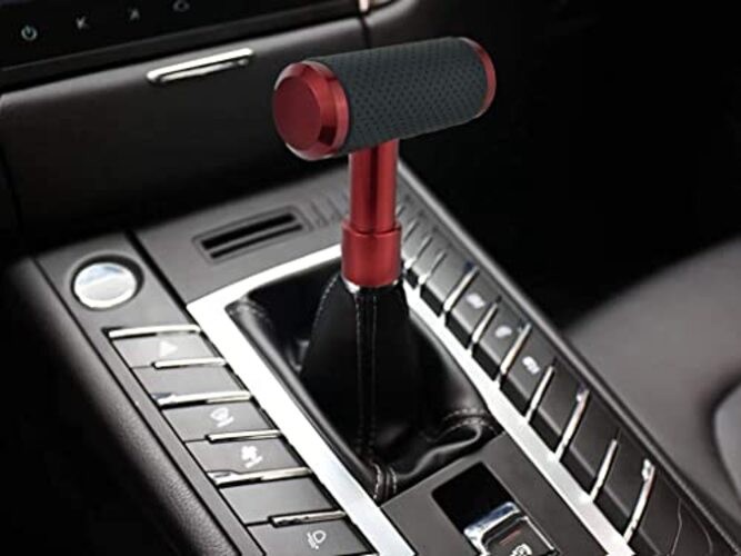 Shifter Knob, Gear Shifting Lever Stick Shift Handle Head Type T Gear Red