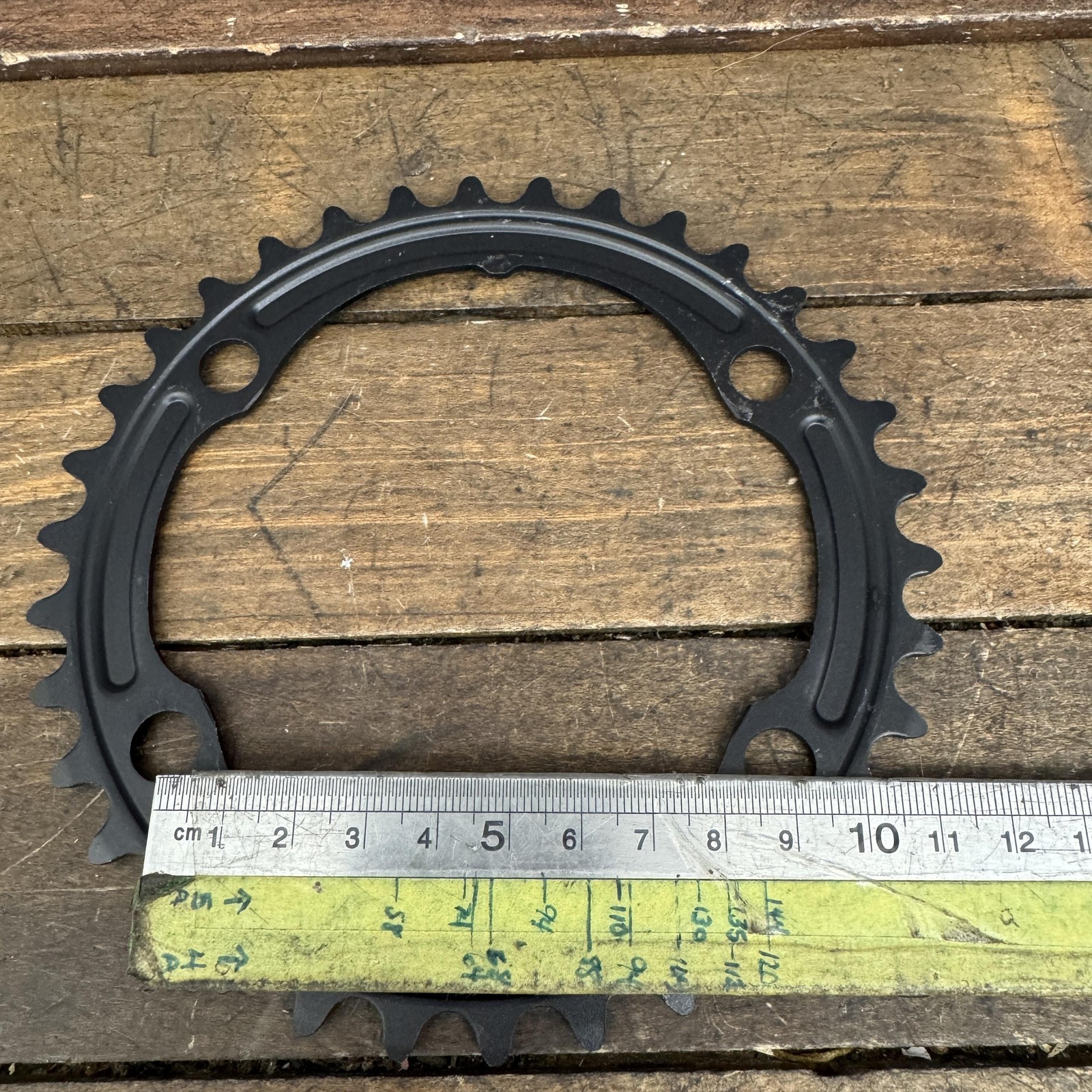 Shimano 34T Chainring 110mm 4-Arm Asymmetrical Black Aluminum Road Bike Inner