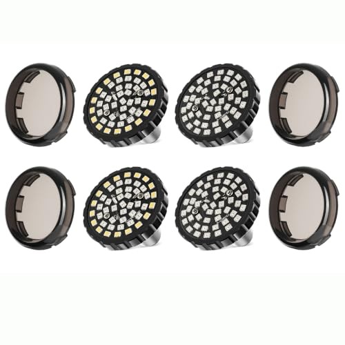 2 Inch LED Turn Signal Kit Front Rear 4 Pieces, 48 LEDs and 4 Smoked Lens