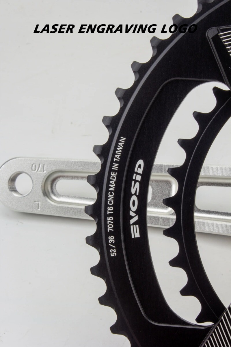 Road Bike Hollow Tech Crankset 52-36T 165mm Crank with Bracket Double Chainring