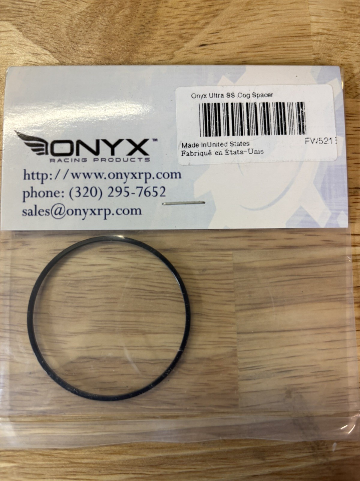 Onyx Ultra Proprietary, USA Made, SS Cog Spacer, For Onyx OX Drivers, 1.75mm