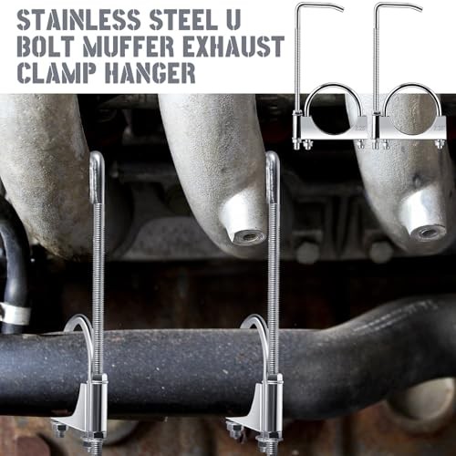 Pcs Universal Exhaust Clamp with Hanger, Made of Heavy-Duty Clamp 2.25 Inch 2
