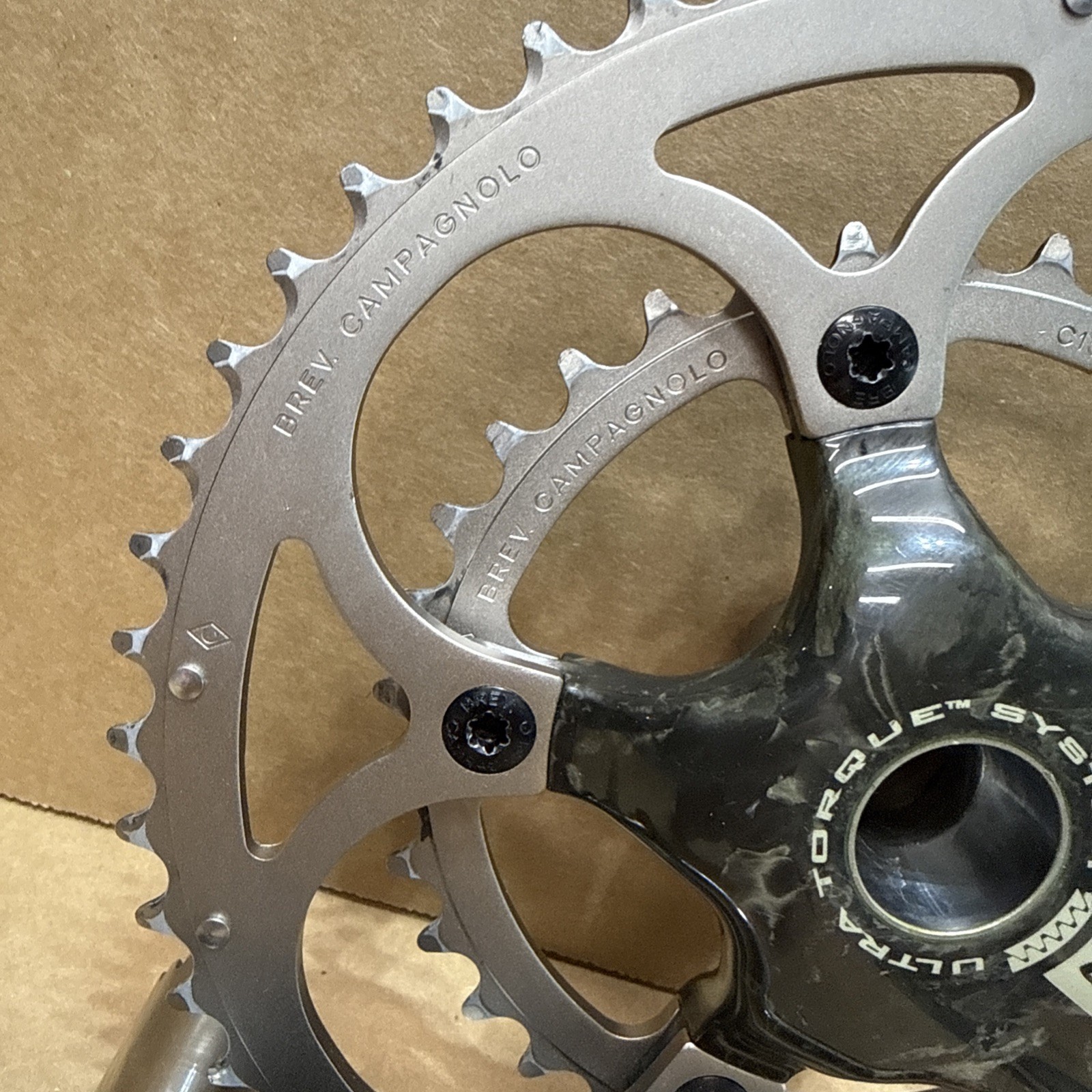 Campagnolo Record CT Carbon Fiber 175 UT Compact Crankset Campy 50/34 wbd54