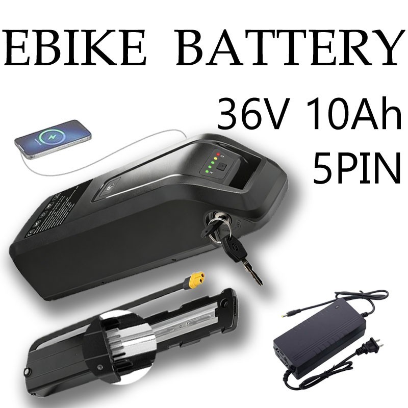 Hailong 36V Lithium Ebike Battery 36V 10Ah 5PIN Electric Bike Battery 200W-1000W