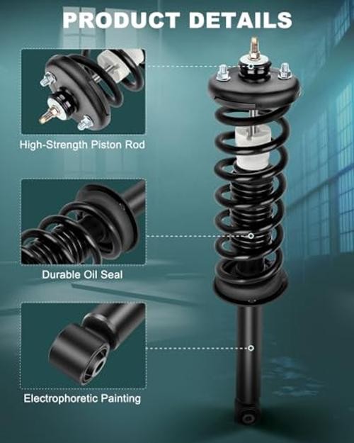Front and Rear Pair Complete Struts Coil Spring Assembly Shock Absorber