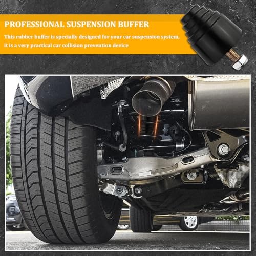 2PCS Suspension Bump Stop, Rear Leaf Spring Bumpers, Bump Stops Kit with Nuts,