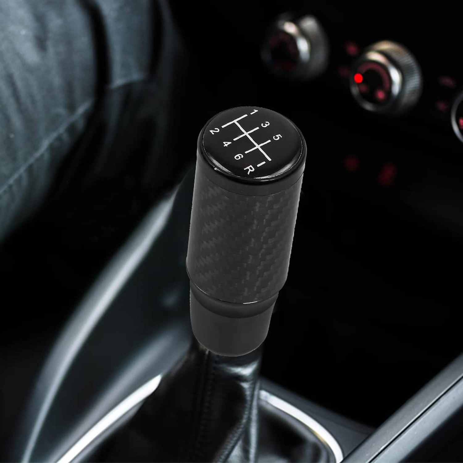 Carbon Fiber Shift Knob 6 Speeds Pattern Modified Carbon Fiber Aluminum Manua…