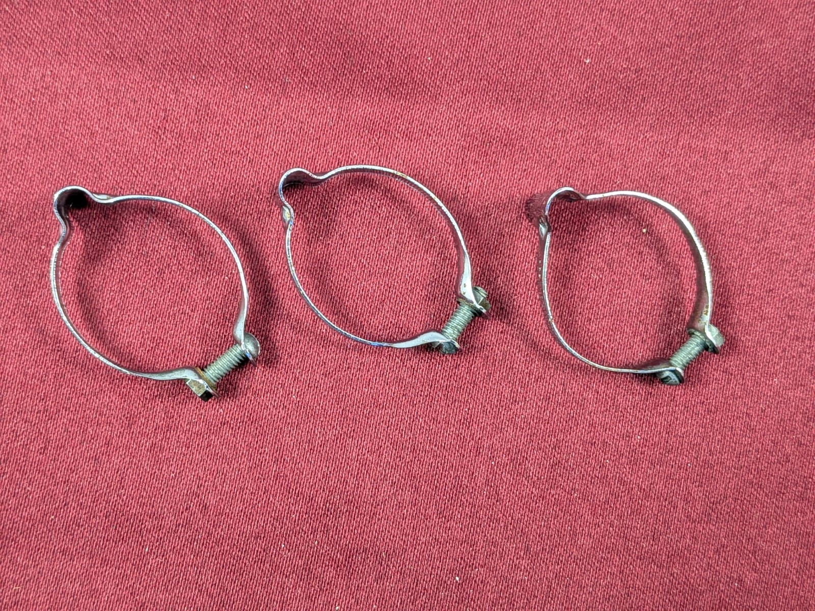 Campagnolo VTG Cable Guide Clamp-On Chrome Set of Three 25.4mm NOS