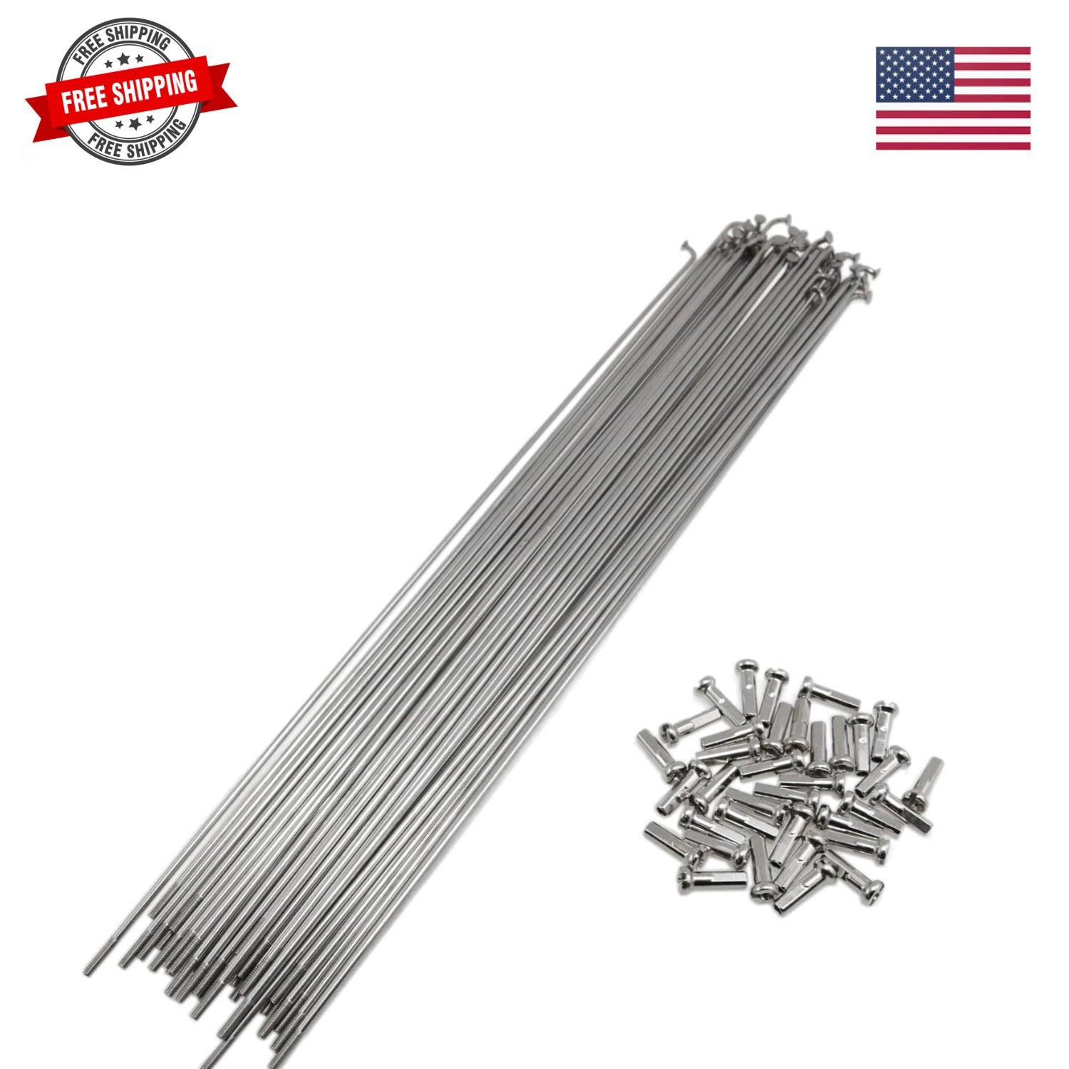 Stainless Steel Spokes 260mm/10.2 Inch Bicycle Spoke 14G MTB Bike Spokes Moun…