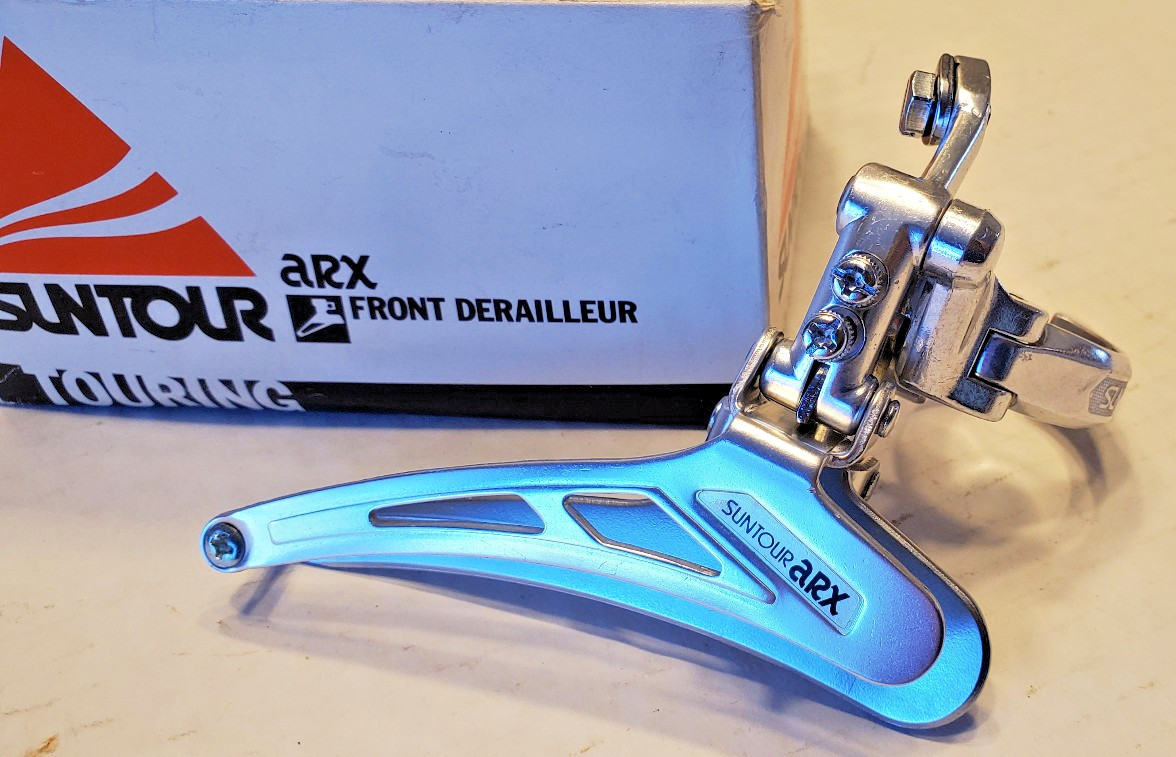 NOS Suntour ARX Front Derialleur MTB Touring Road Bicycle Schwinn Fuji Trek
