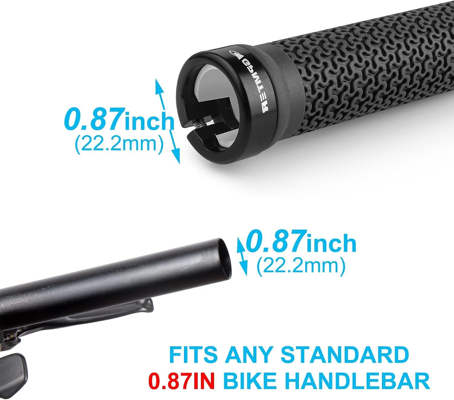GPMTER Bike Handlebar Grips, Single Lock on Bicycle Handle Bar, for BMX, Mountai