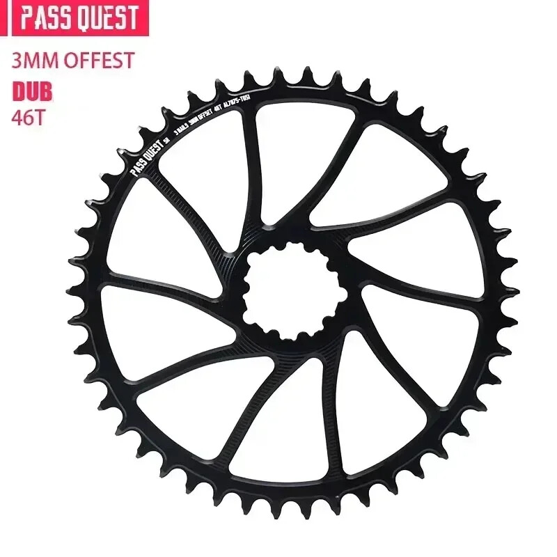 3mm Offset Chainring 40-54T Narrow Wide Teeth Bike Chainwheel 9/10/11/12 Speed