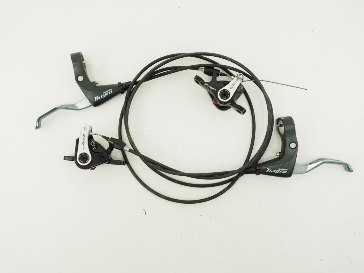Shimano Tiagra BL-4700 Flat Bar Brake Lever Set w/ TRP MD-C605 Disc Calipers