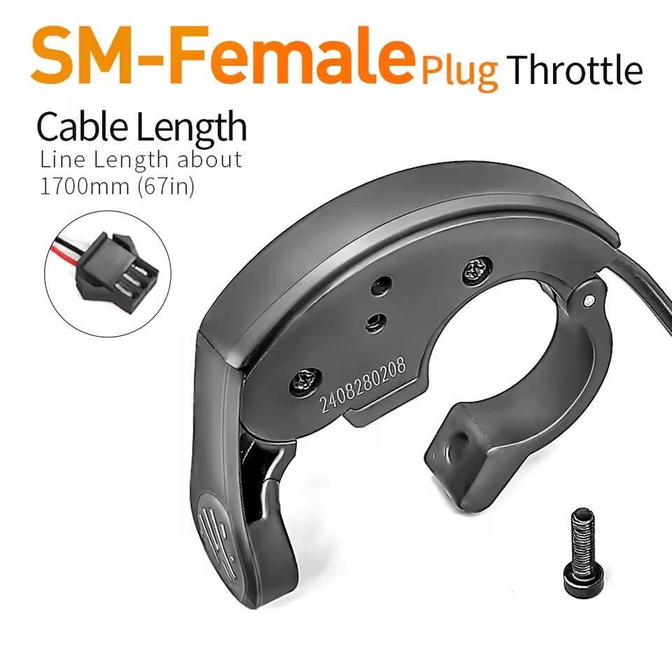 E-bike Thumb Throttle Hand Finger YH-001 Throttle 12V-72V 3-Pin SM/WP Plug HAU