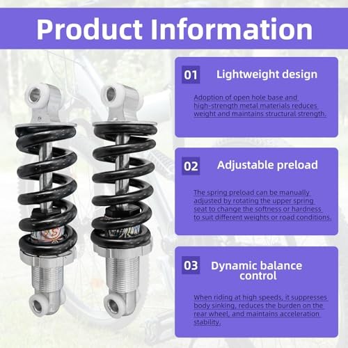 150MM Bike Seat Shock Absorber – Universal Fit High-Performance Suspension